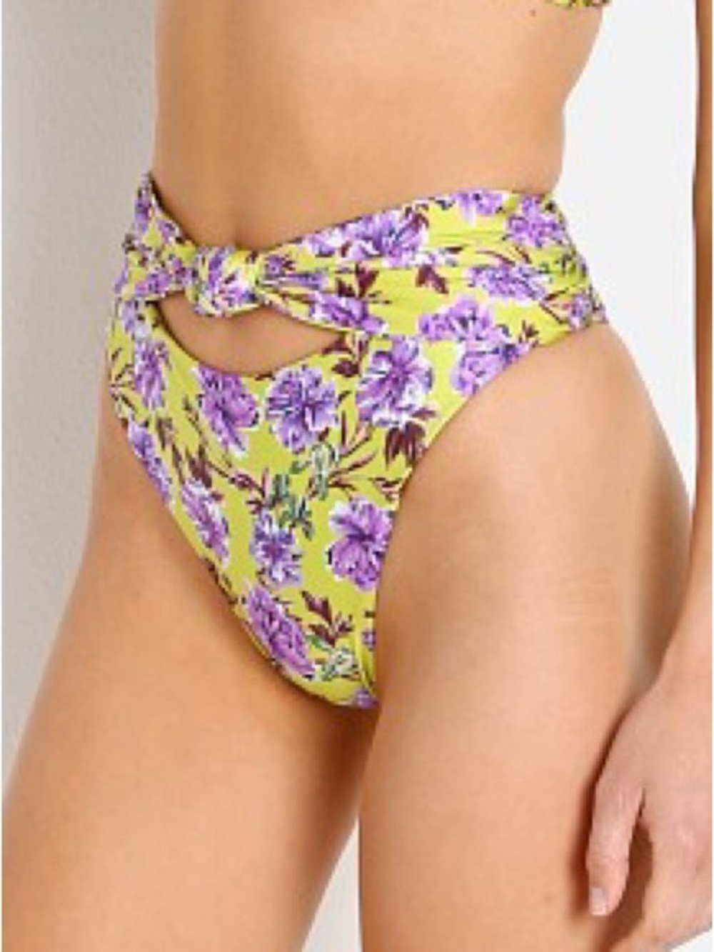 Beach Riot NWT Robyn bikini bottom lime punch Gardenias